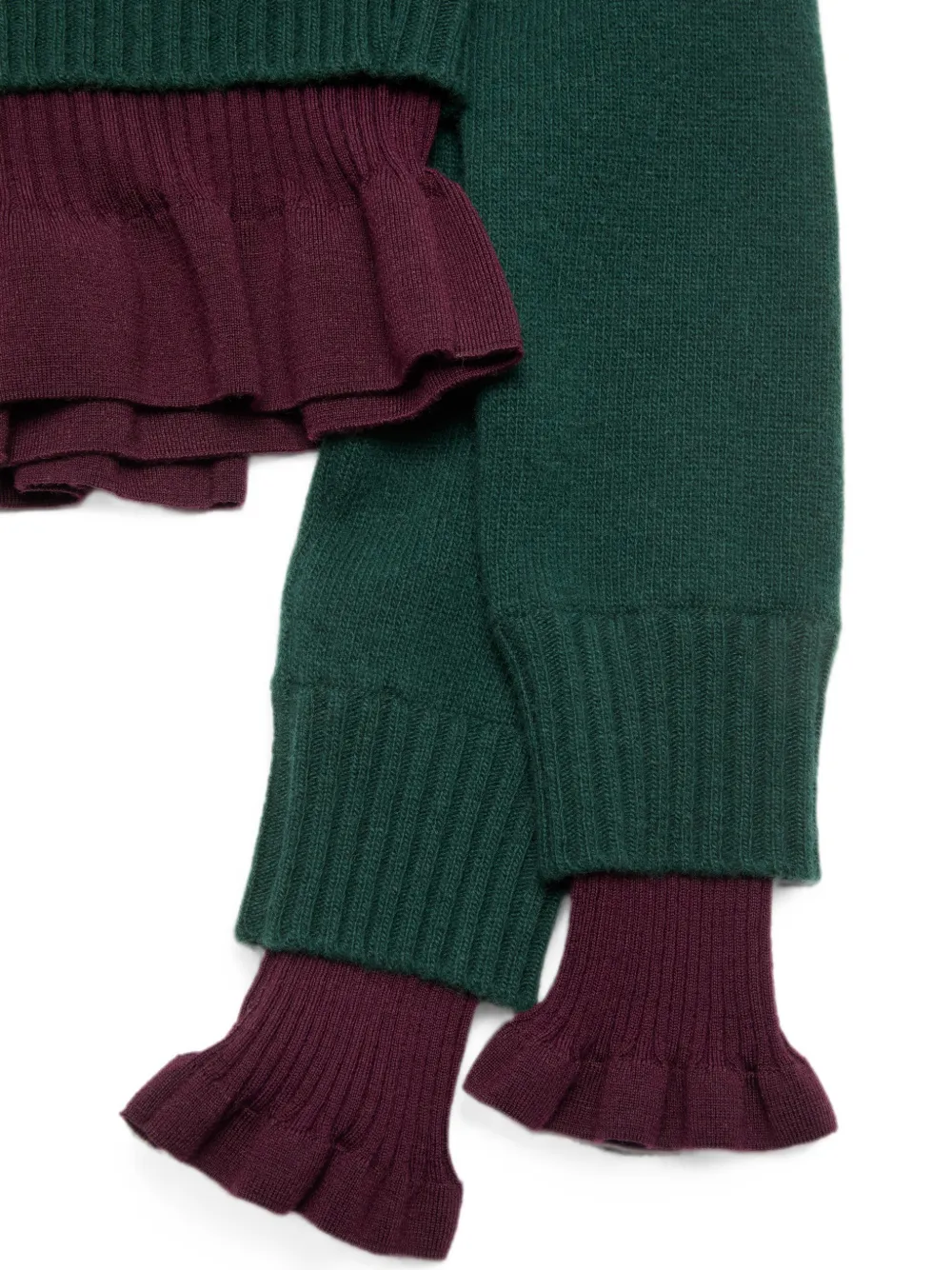 Acne Studios Trui met gelaagd effect en ruches Groen
