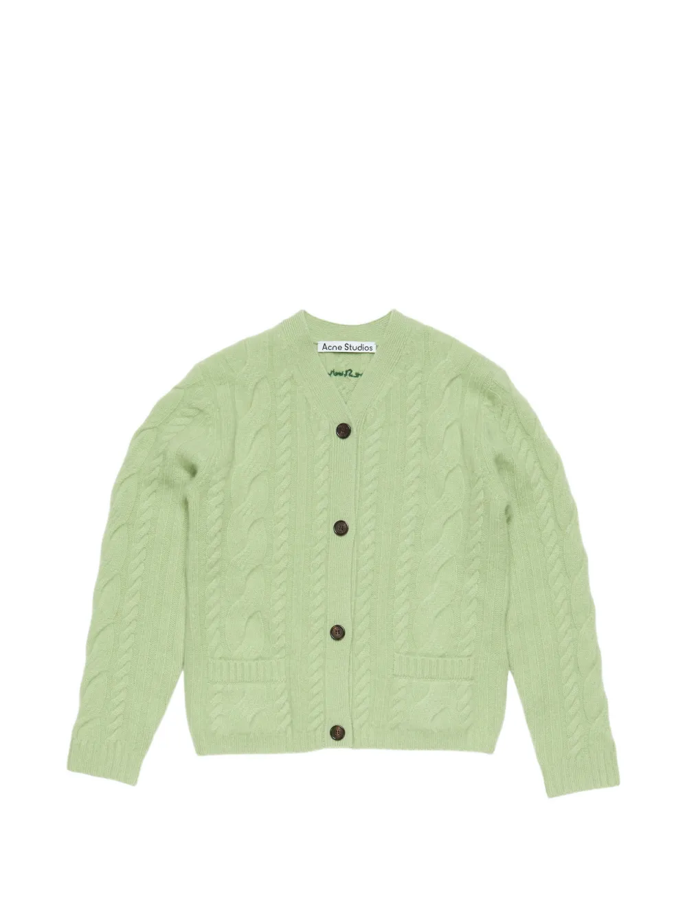 Acne Studios cashmere cable-knit cardigan - Vert