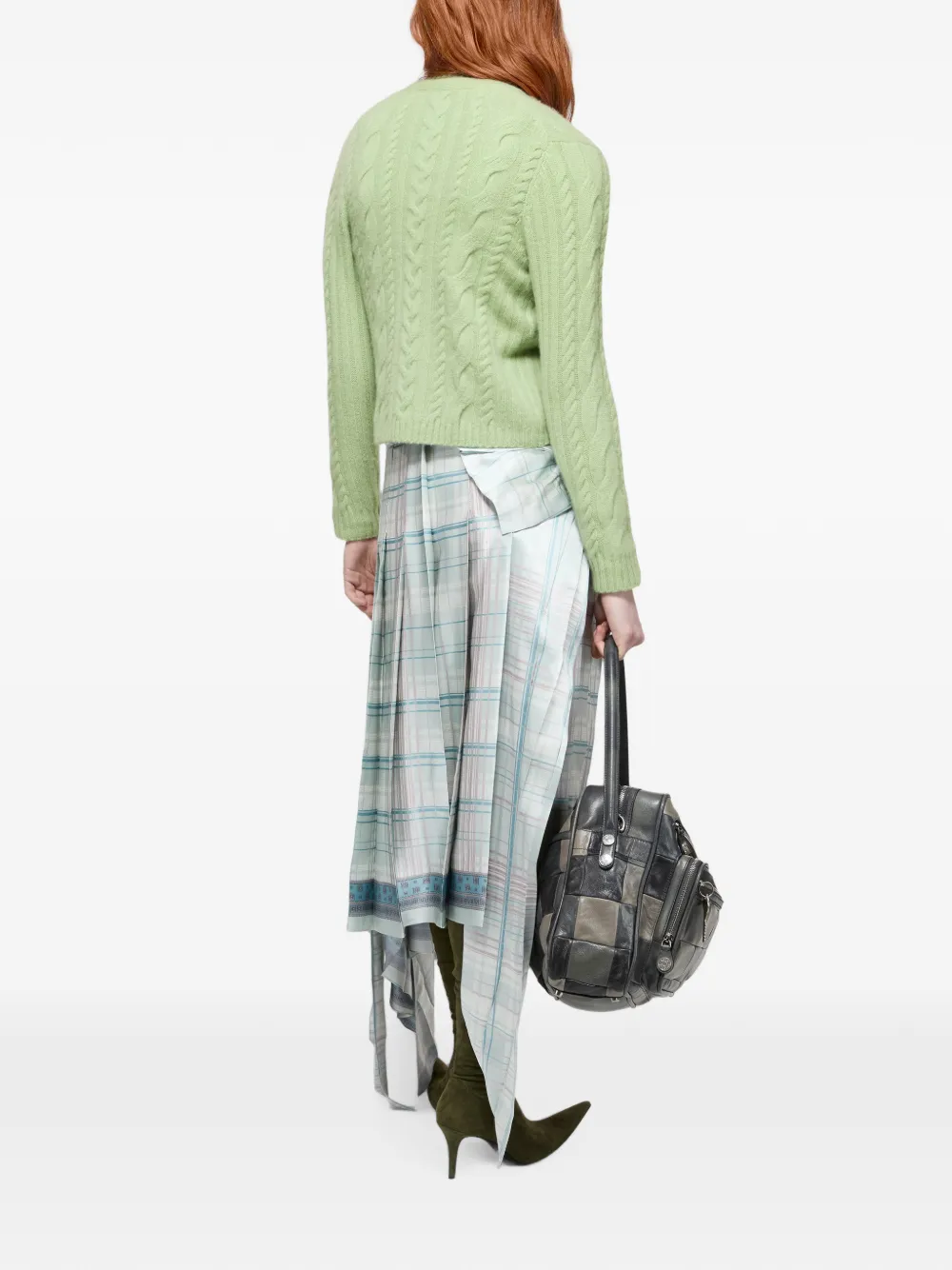 Acne Studios Kabelgebreid kasjmier vest Groen