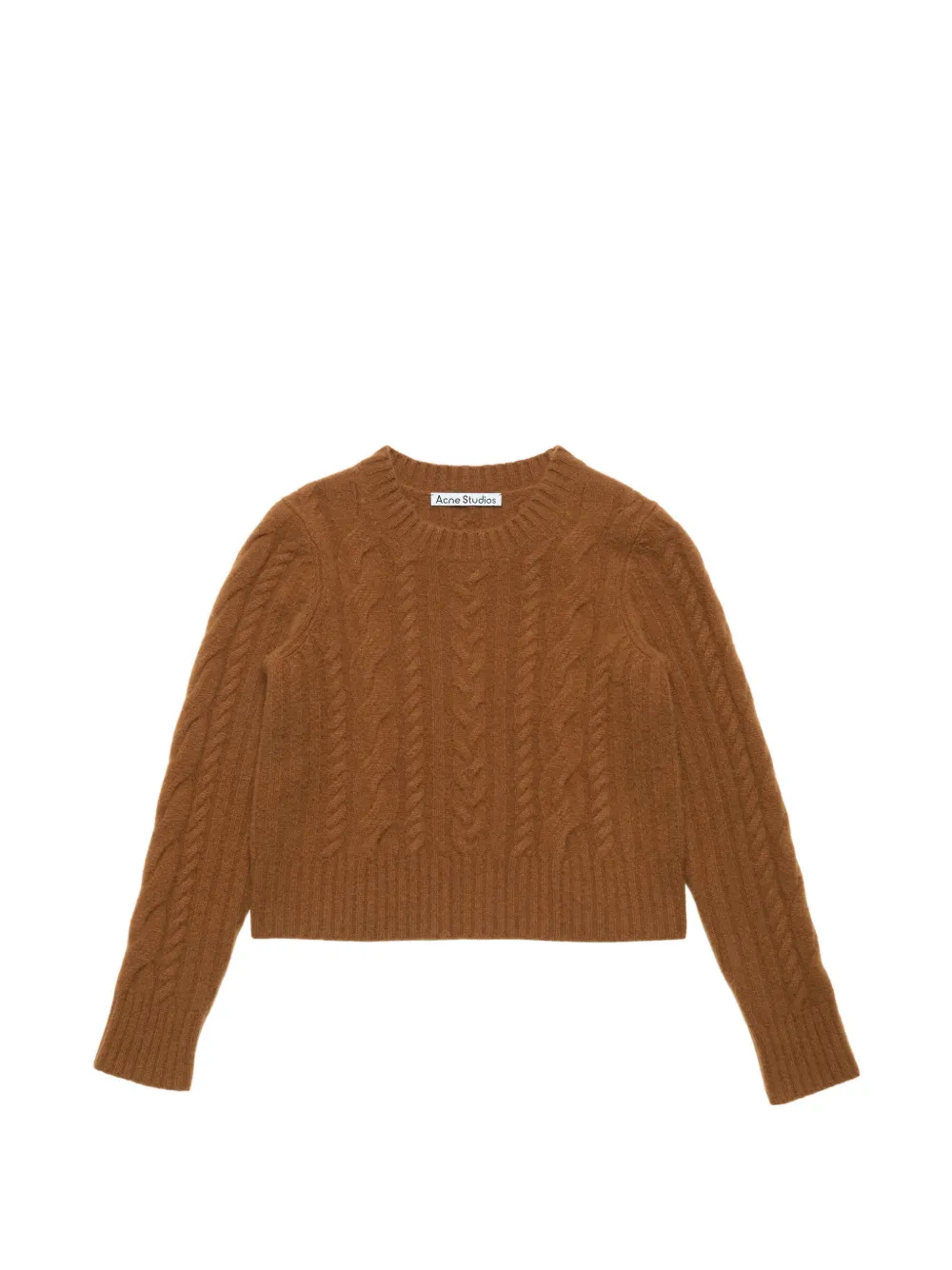 Acne Studios Kasjmier kabelgebreide trui Bruin
