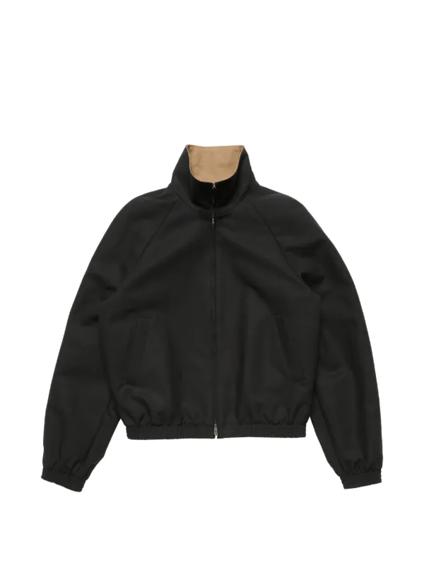 Acne Studios Embroidered-logo Zip-up Jacket in Black