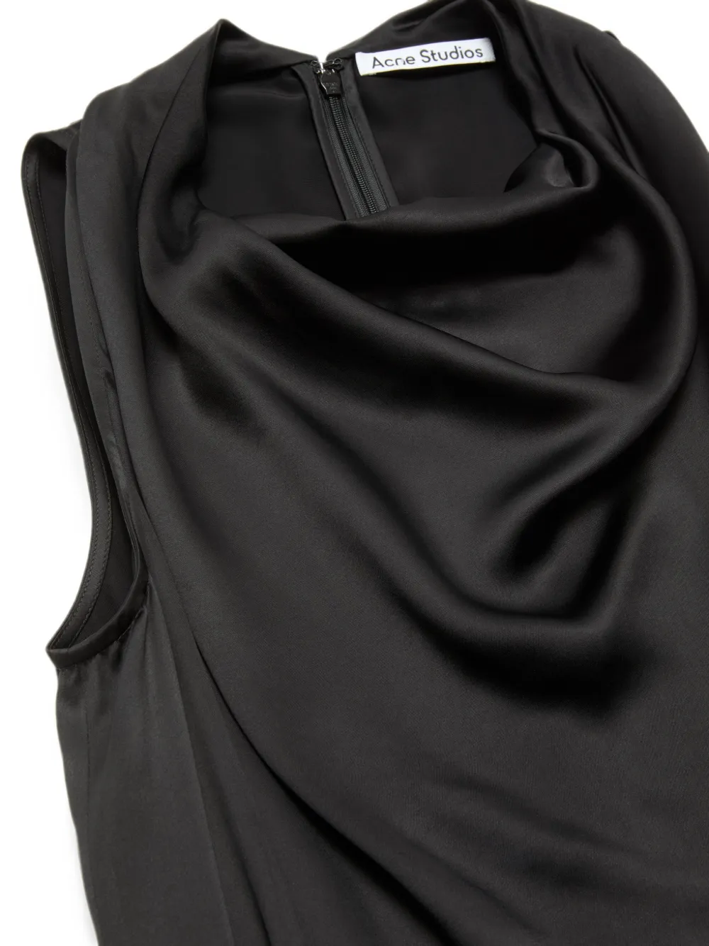 Acne Studios Cowl-neck Sleeveless Dress in Black, view 5