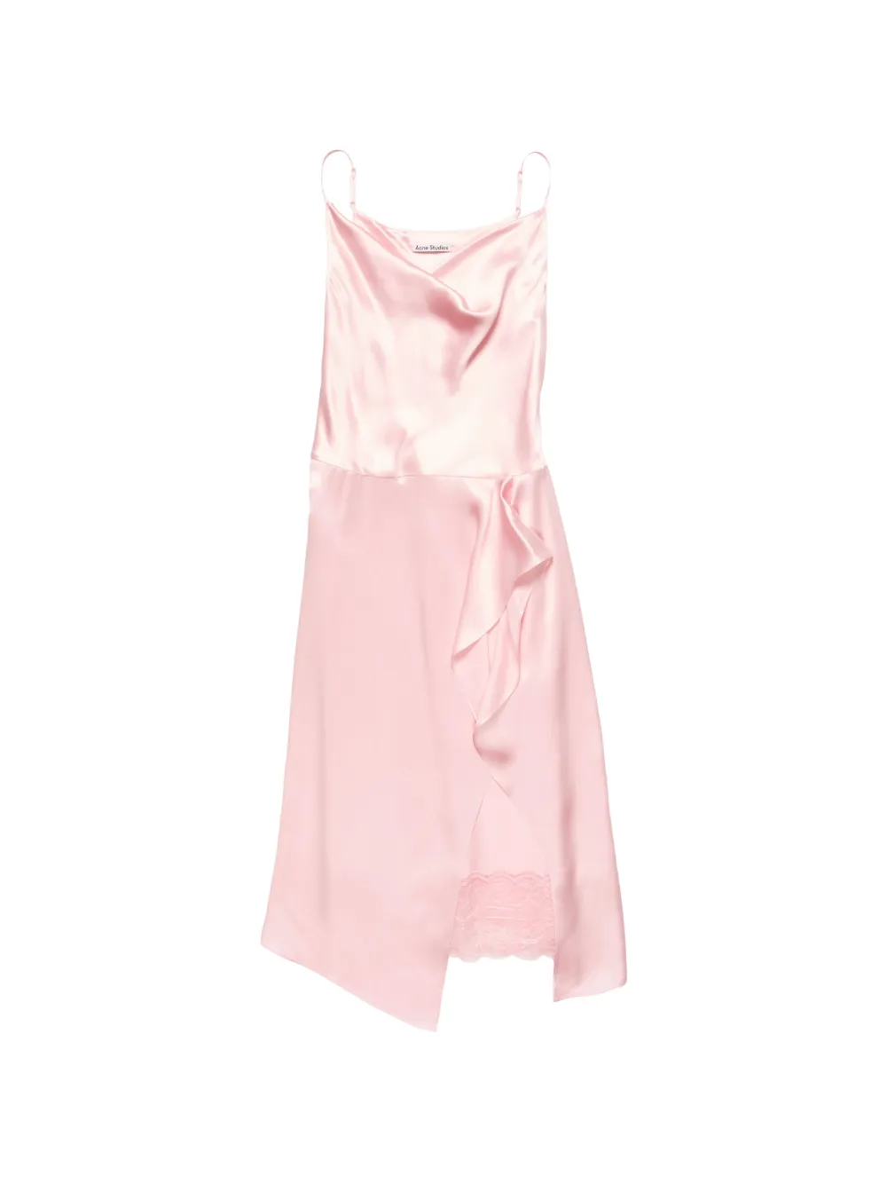 Acne Studios shiny satin slip dress - Rosa