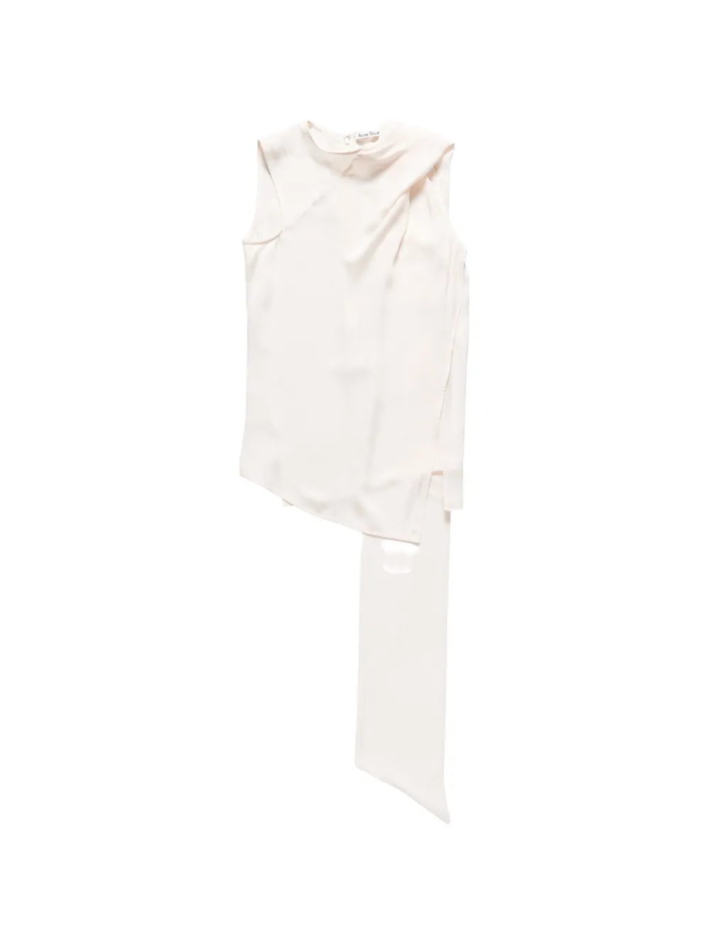 Acne Studios Silk Sleeveless Blouse In Neutral