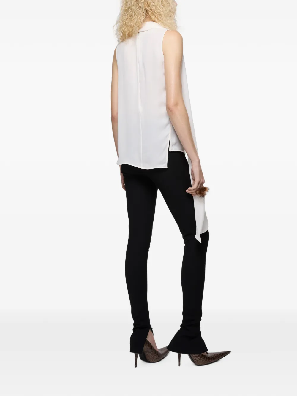 Acne Studios Zijden blouse Beige