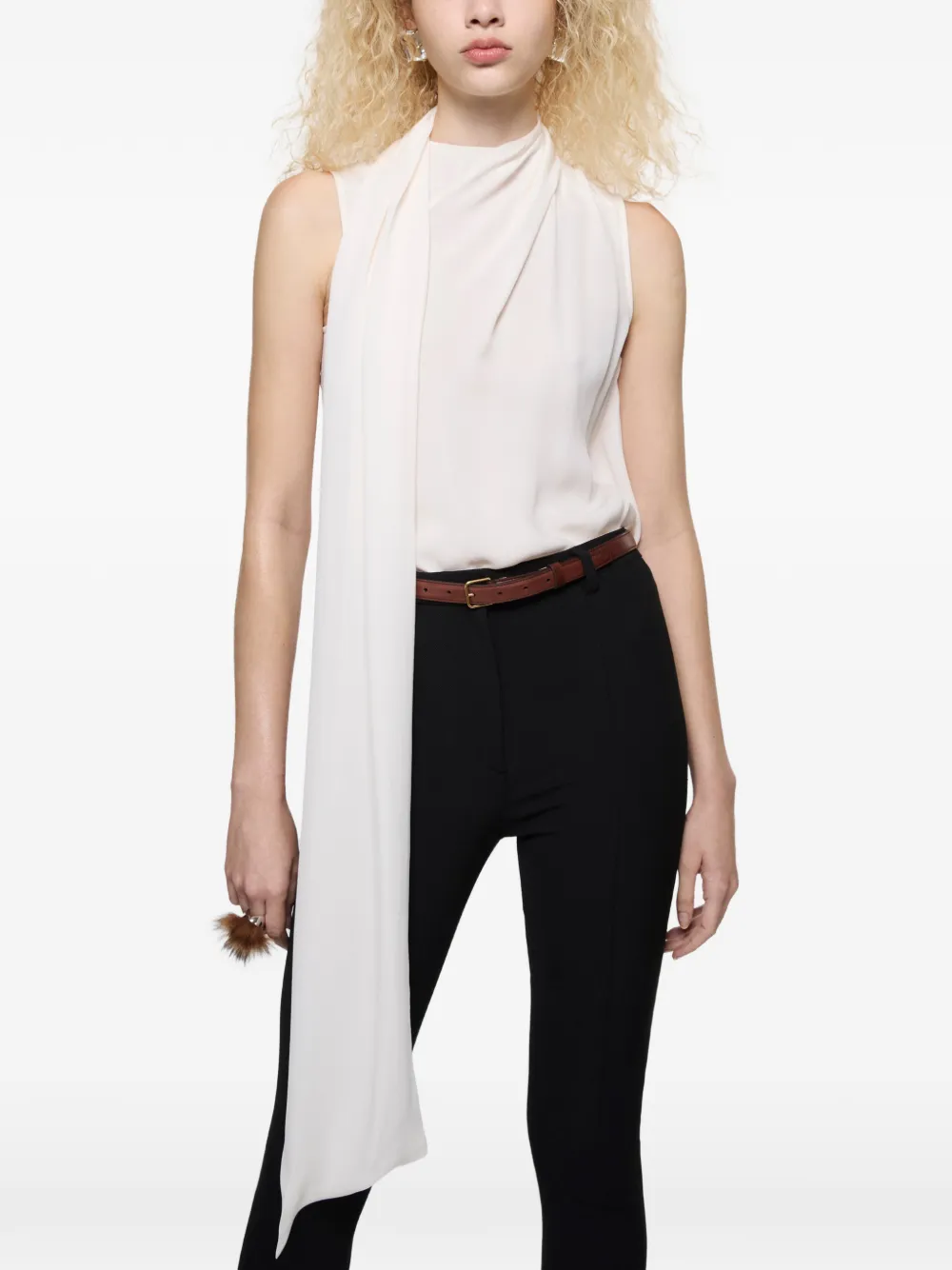 Acne Studios Zijden blouse Beige