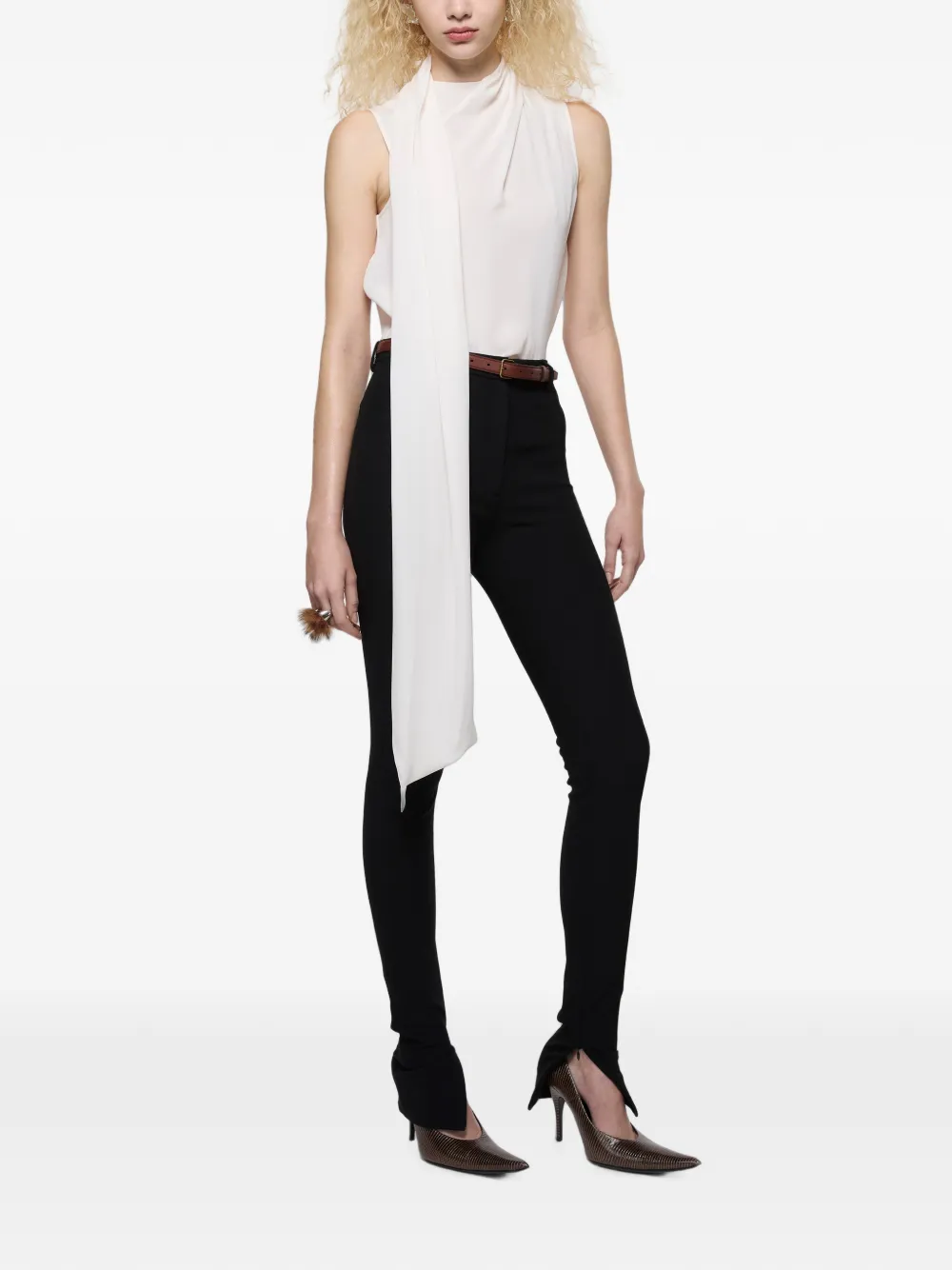 Acne Studios Zijden blouse Beige