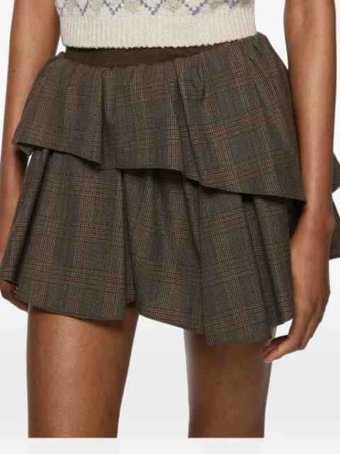 Acne Studios short pleated wool skirt
