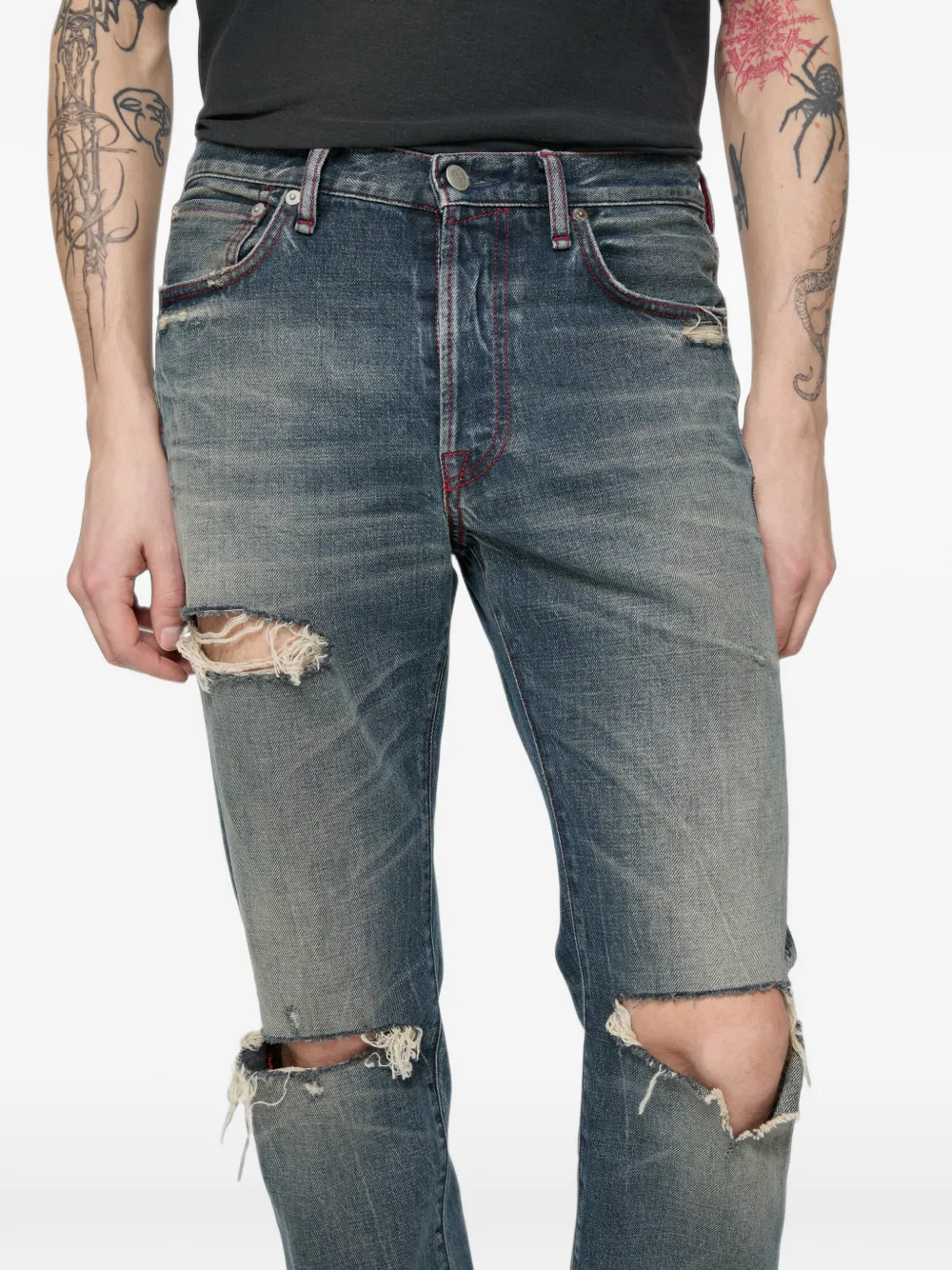 Acne Studios Re-Edition jeans 1996M mid-waist straight Blauw