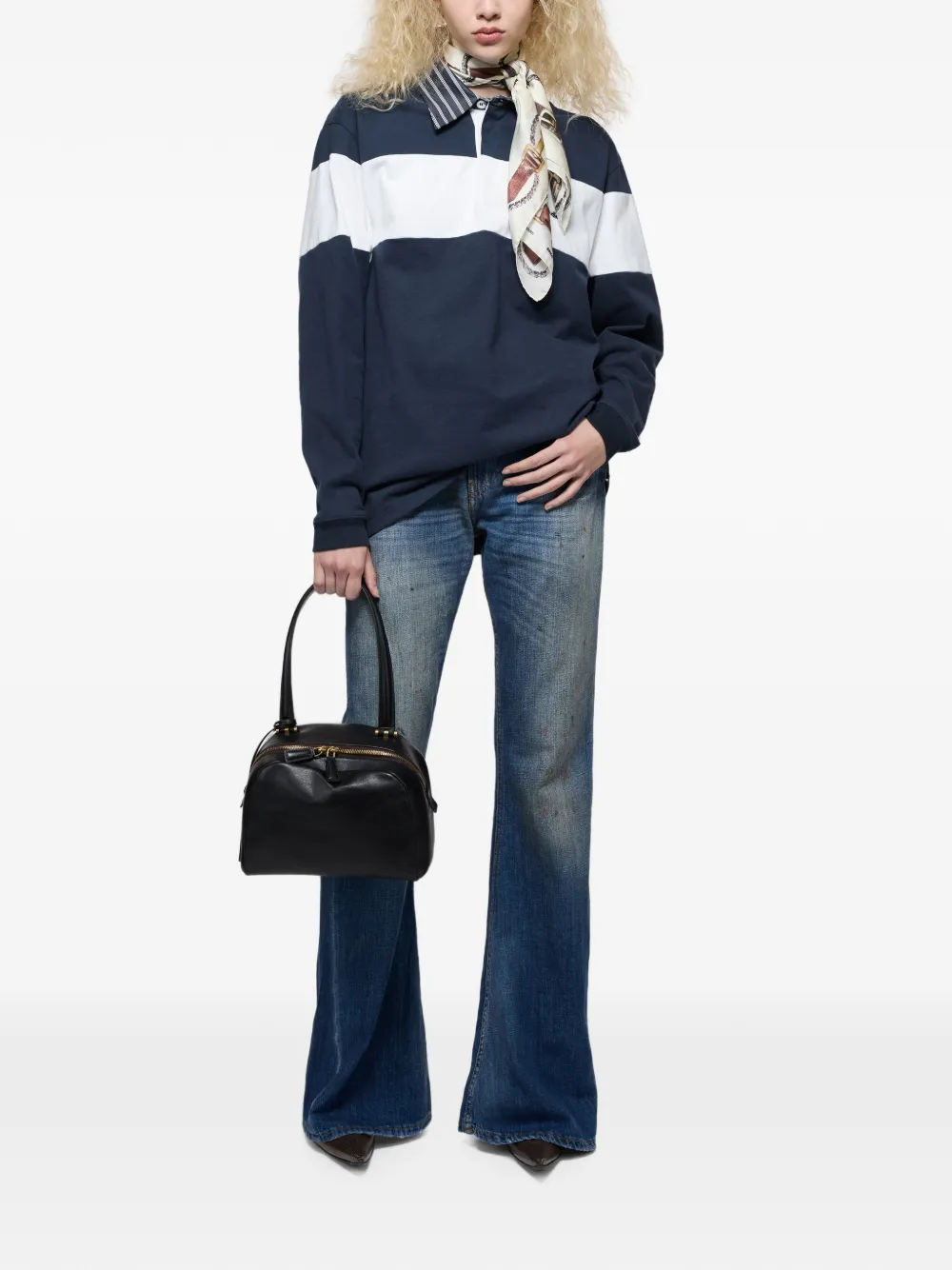 Acne Studios Poloshirt met gestreept-detail Blauw
