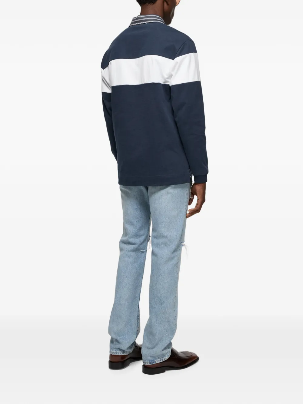 Acne Studios Poloshirt met gestreept-detail Blauw