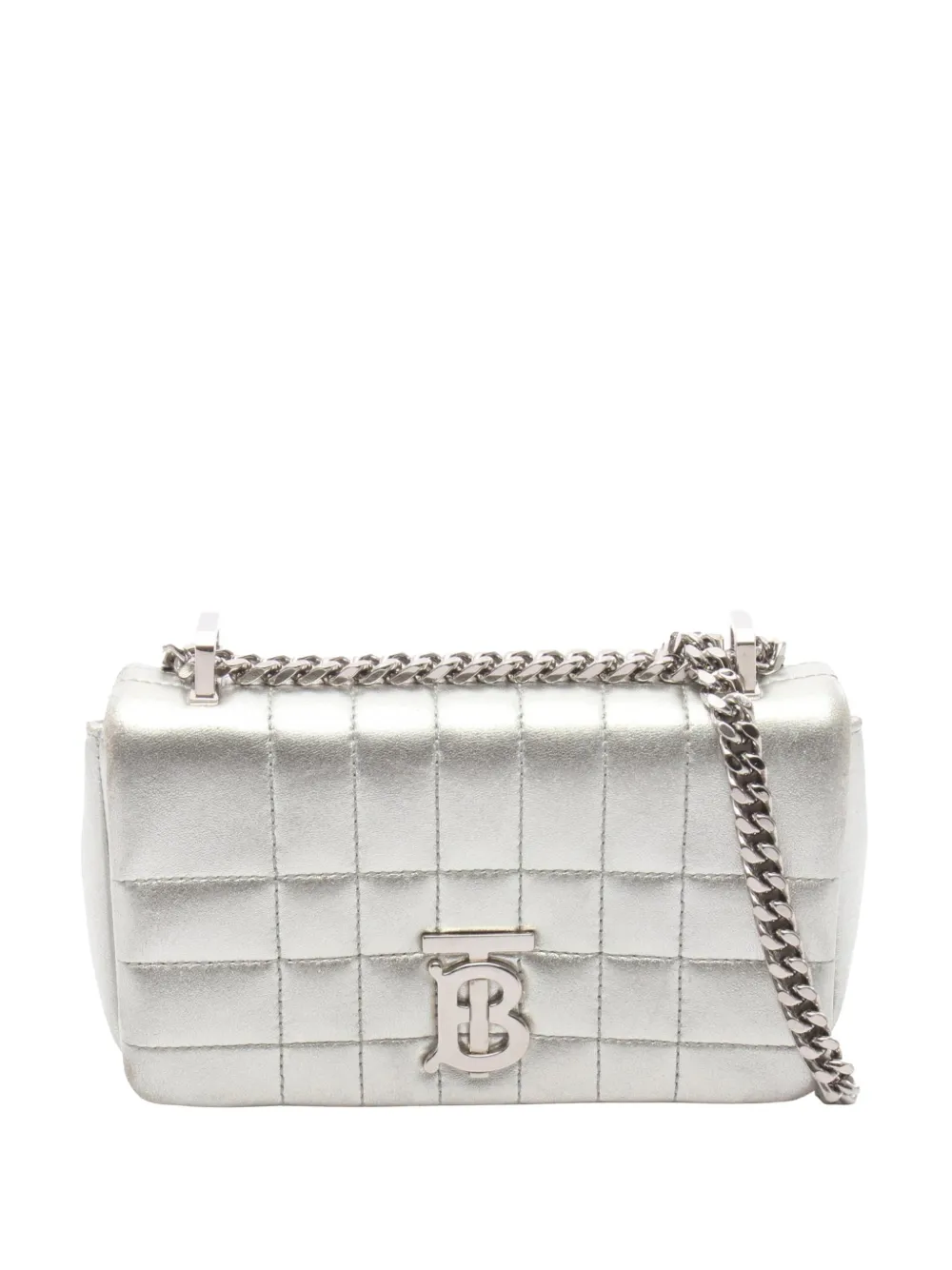 Burberry Pre-Owned 2018-2023 Small Quilted Metallic Lambskin Lola crossbody bag - Silber