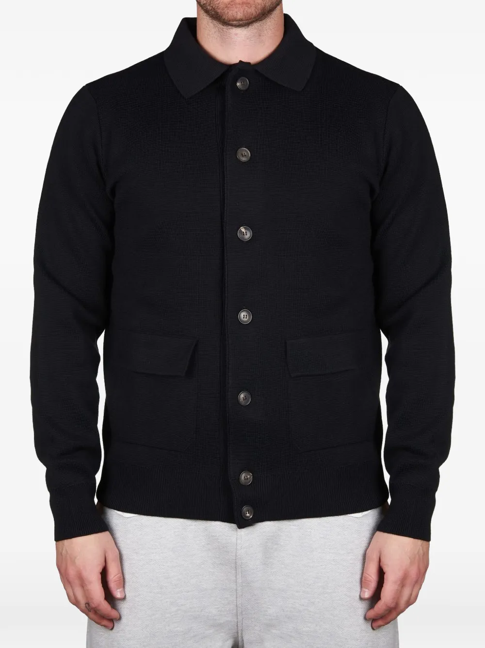 Filippo De Laurentiis button-up collared cardigan - Nero