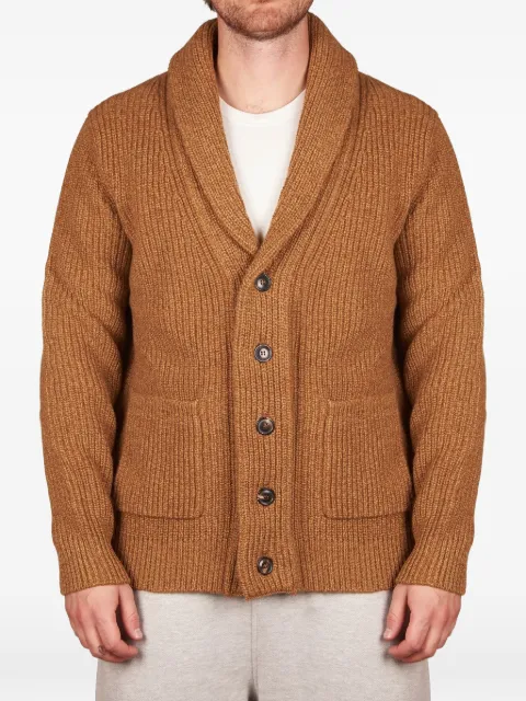 Filippo De Laurentiis shawl-collar ribbed-knit cardigan