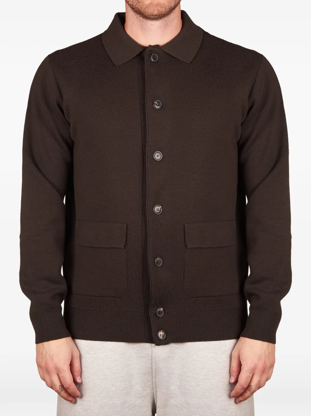 Filippo De Laurentiis button-up collared cardigan - Marrone