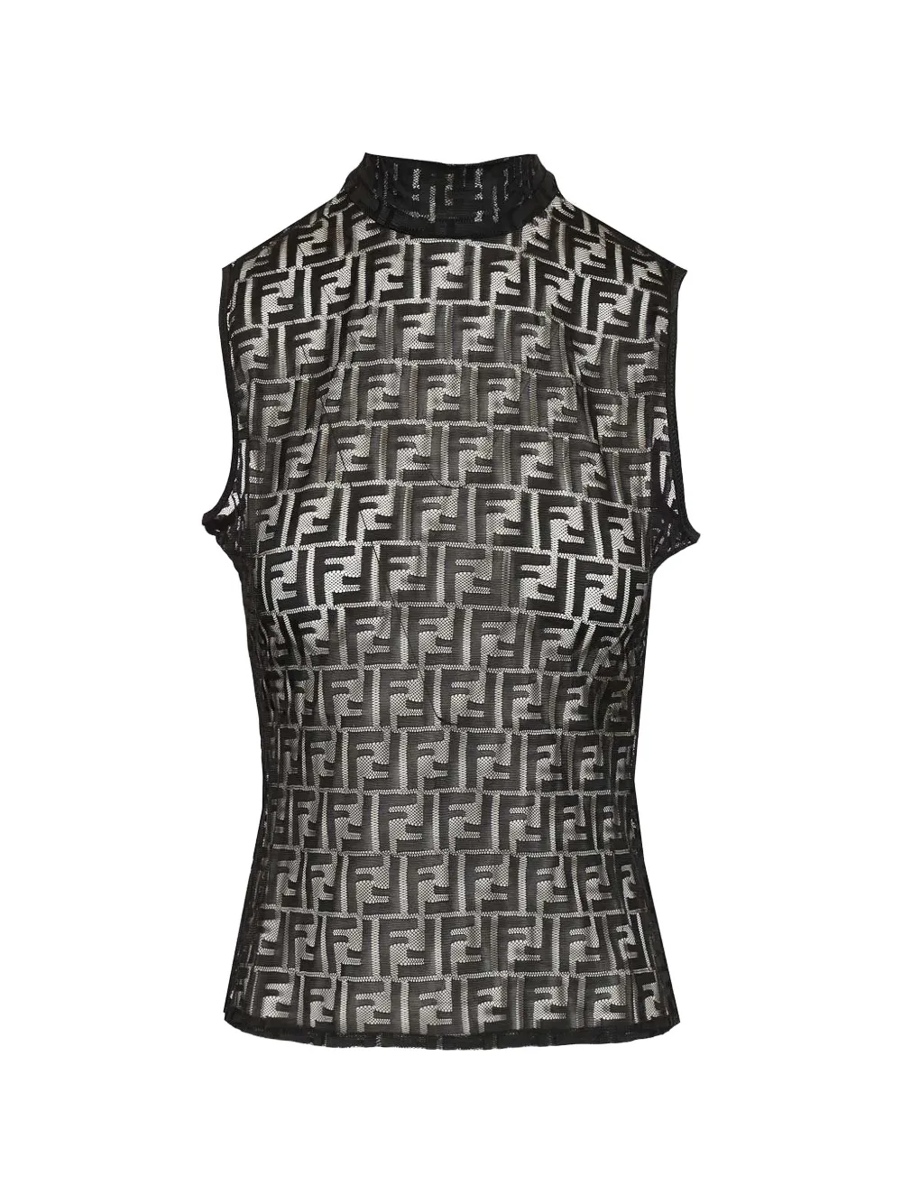 FENDI FF-motif sleeveless top - Schwarz