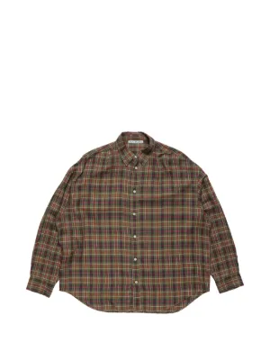 Ader Error チェック シャツ | ブラウン | FARFETCH JP