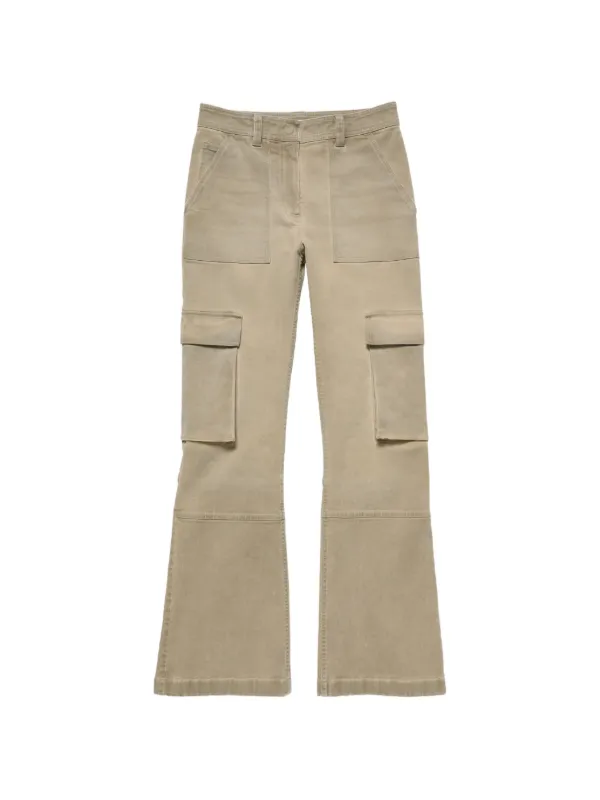 Acne Studios Flared-leg Cargo Trousers in Neutrals