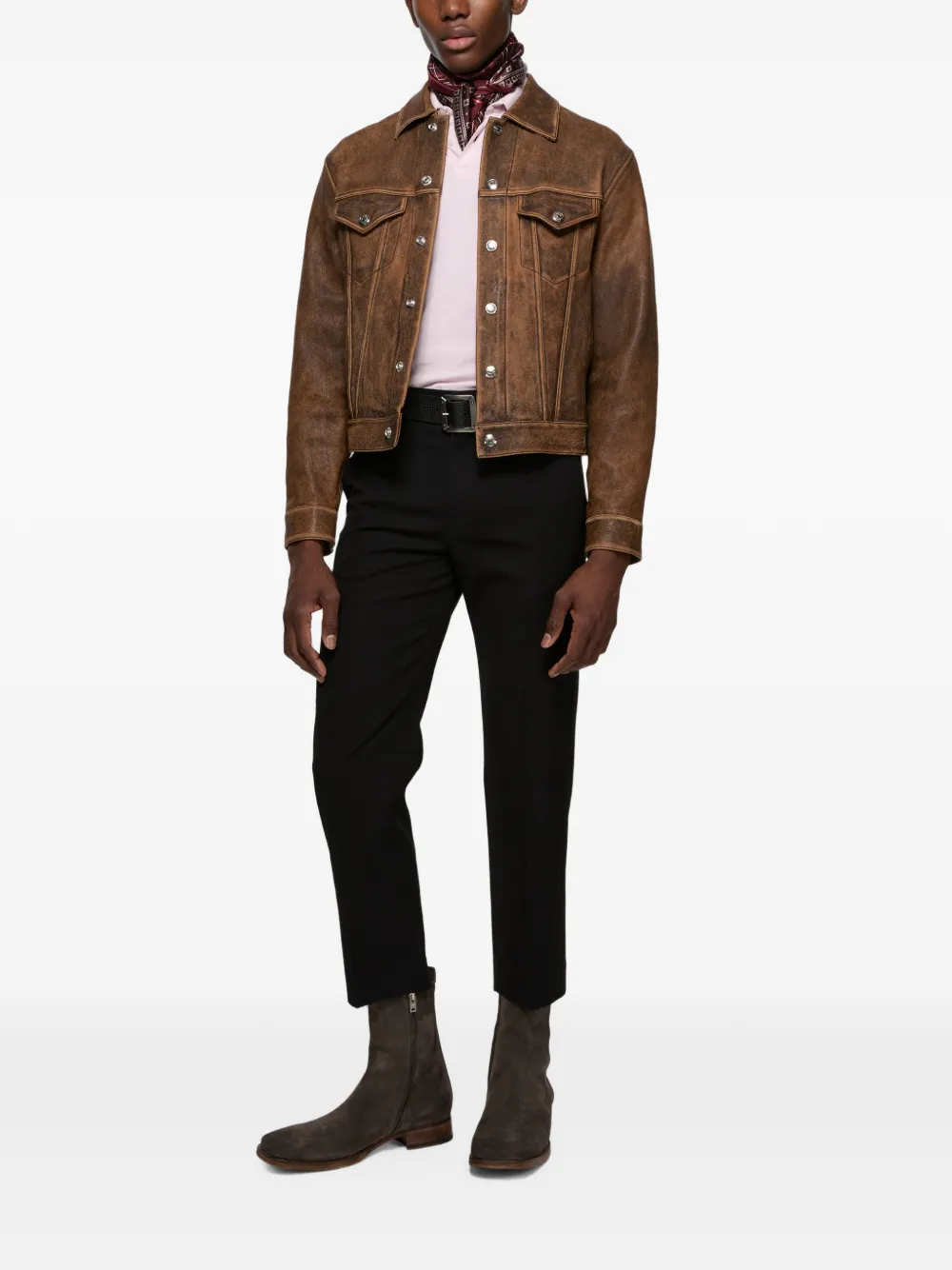 Acne Studios Suède enkellaarzen Grijs