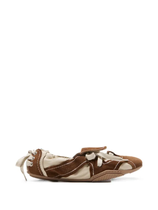 Acne Studios Suede Lace-up Shoes in Brown