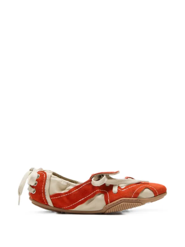 Acne Studios Suede Lace-up Shoes in Orange