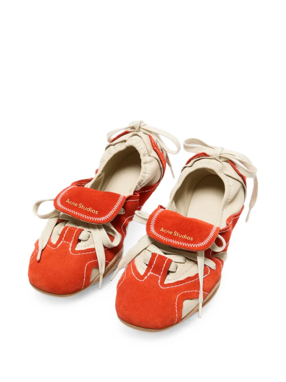Acne Studios Suède veterschoenen Oranje