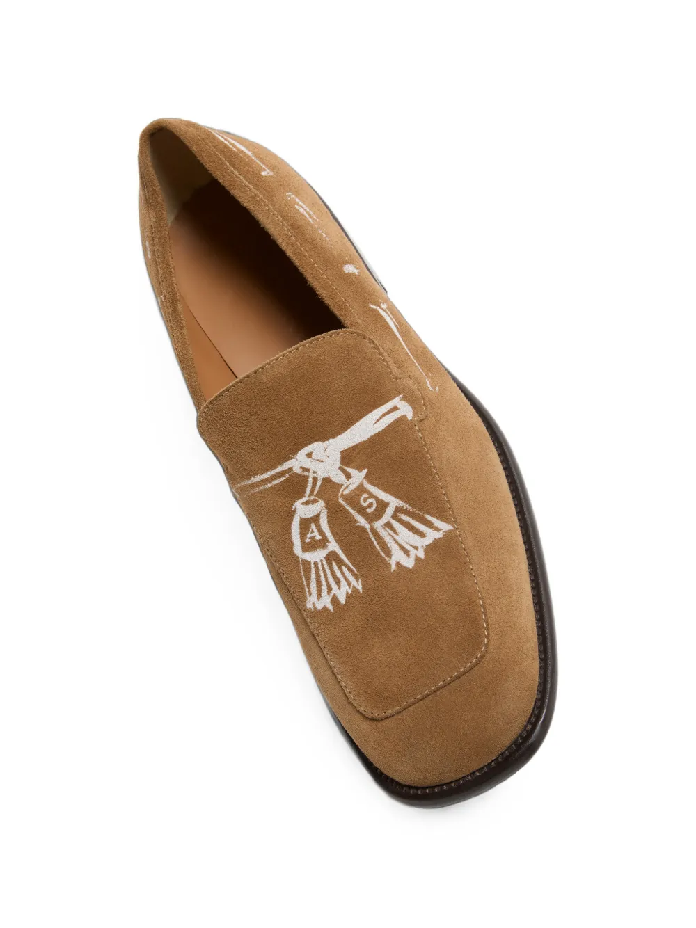 Acne Studios printed suede loafers Bruin