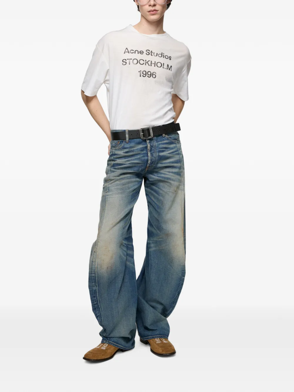Acne Studios printed suede loafers Bruin