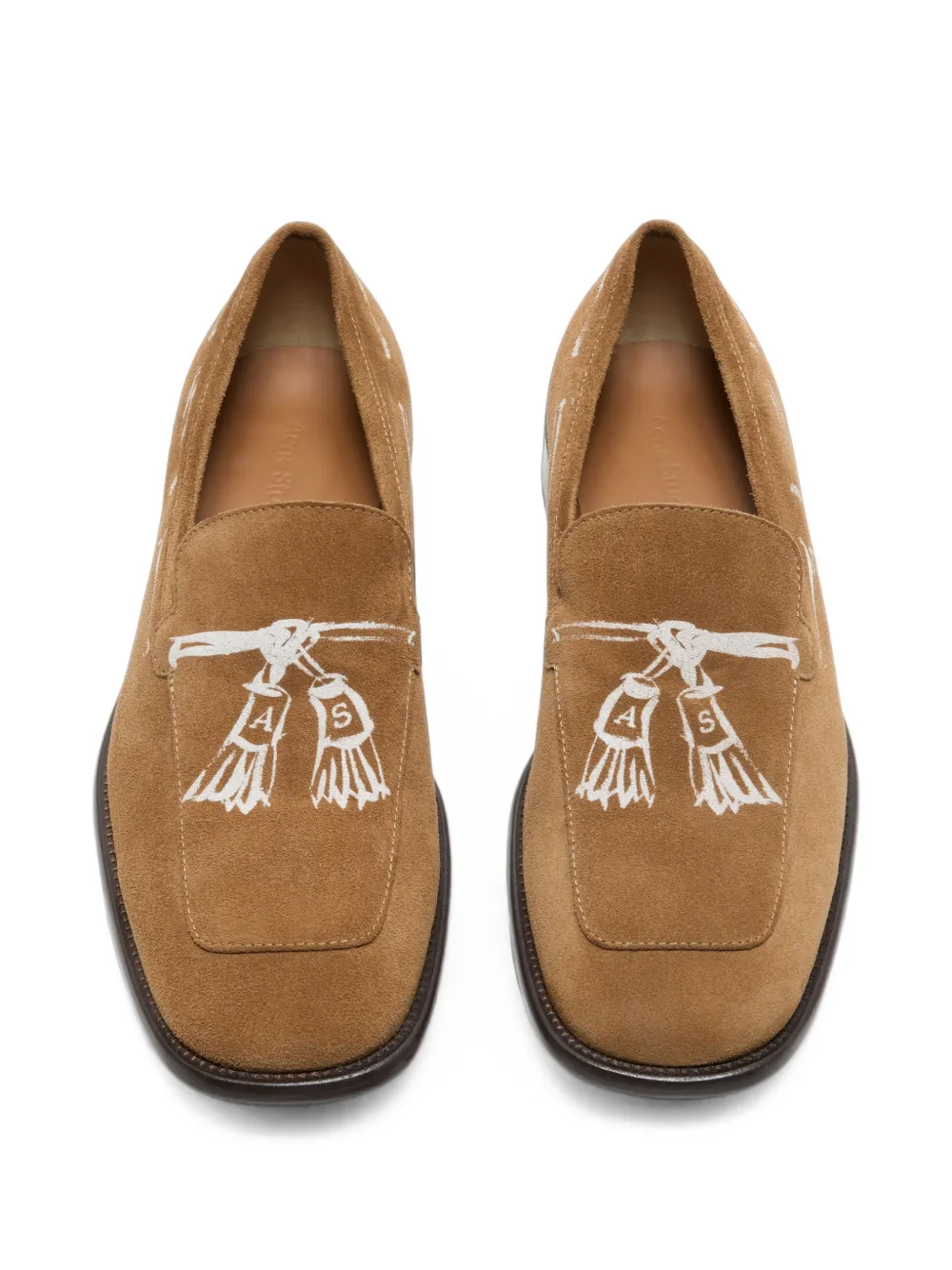 Acne Studios printed suede loafers Bruin