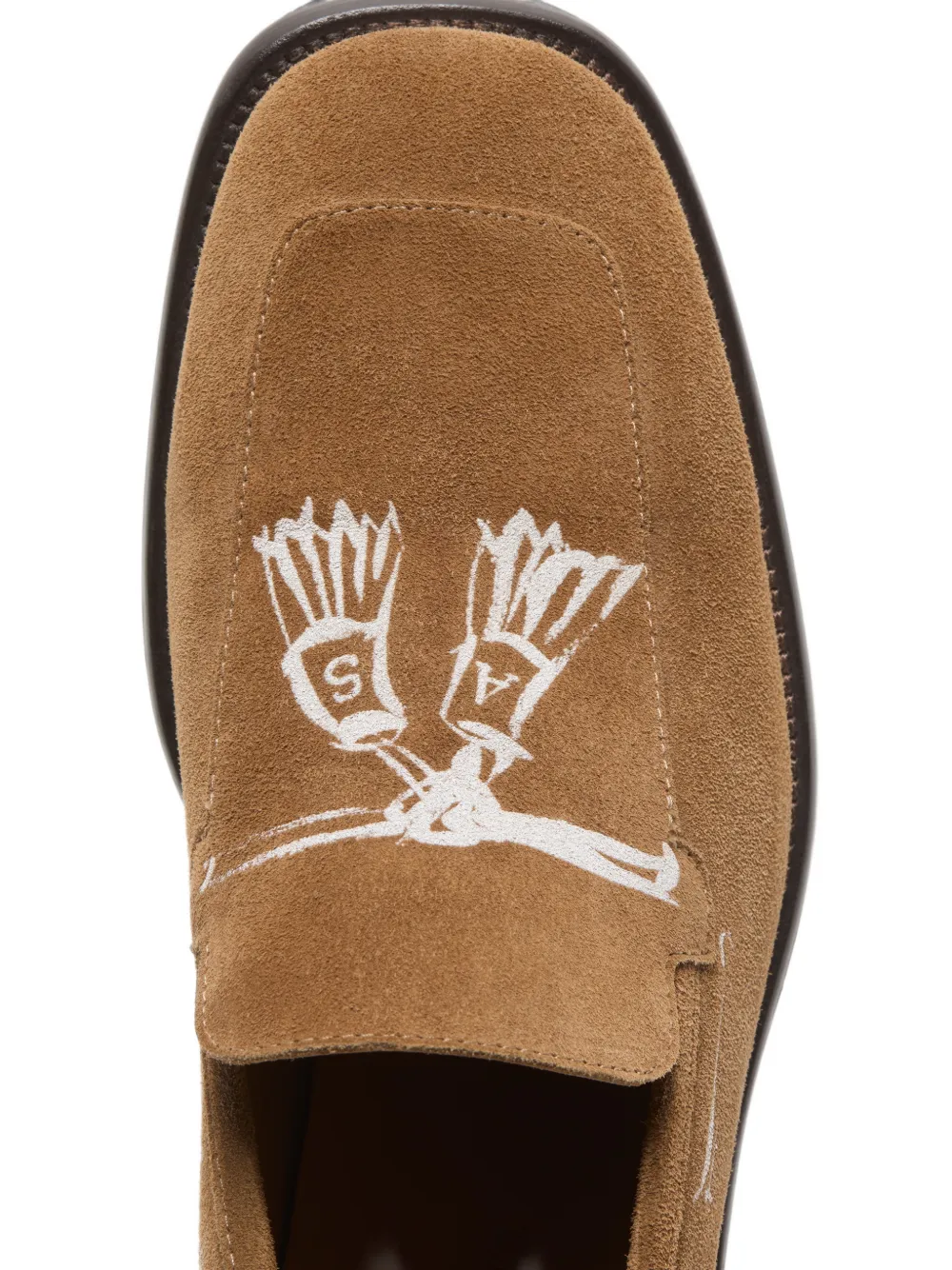 Acne Studios printed suede loafers Bruin