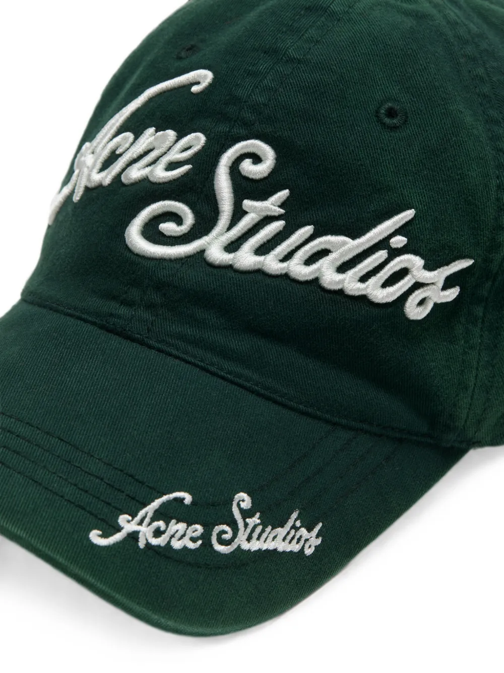 Acne Studios Pet met geborduurd logo Groen