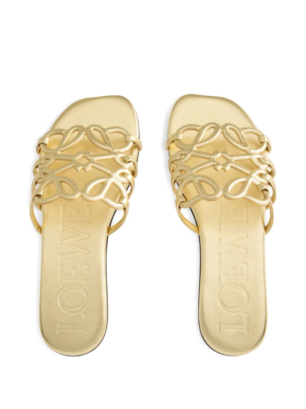 LOEWE Petal Anagram sandals Goud