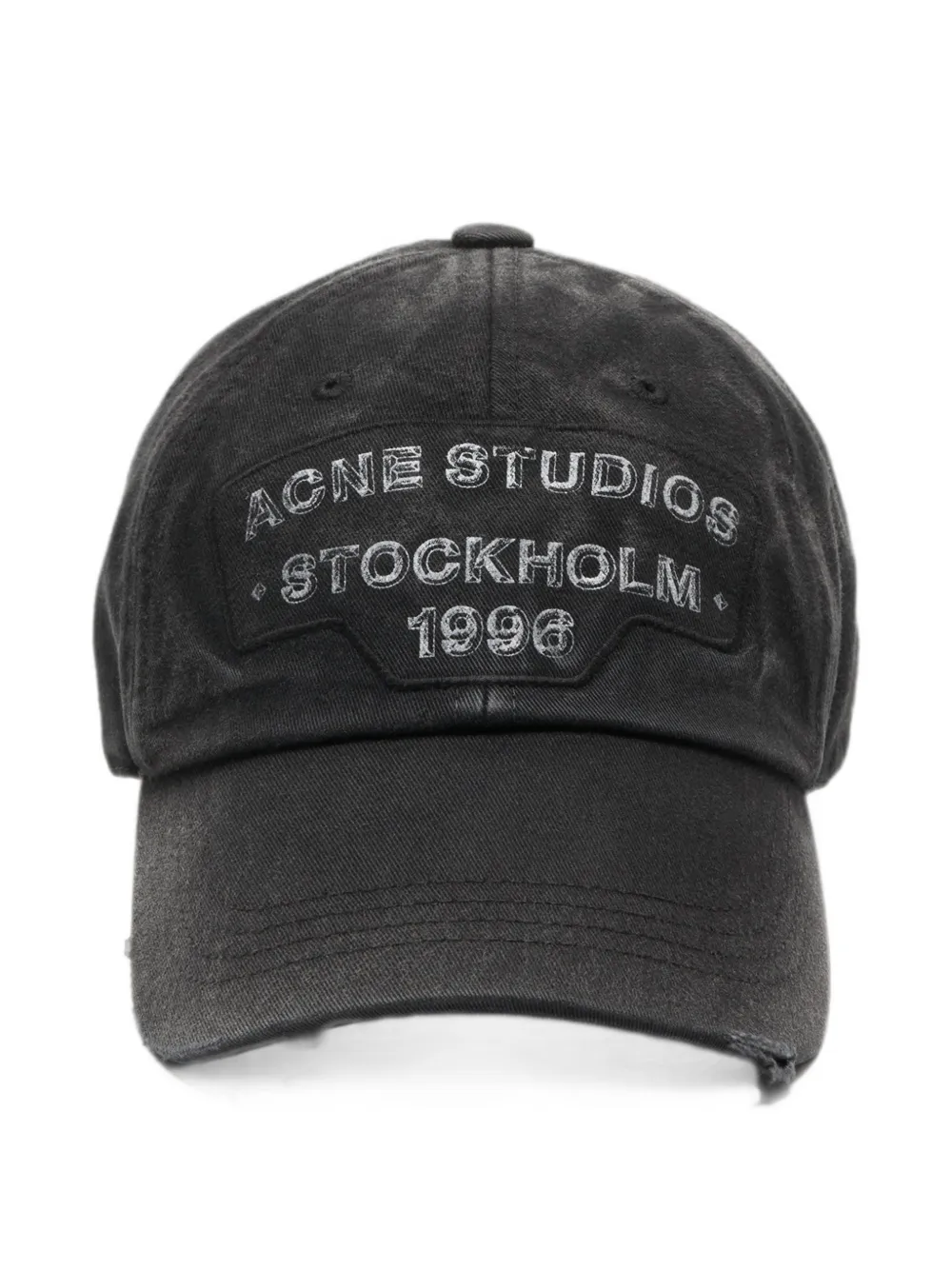 Acne Studios logo-patch distressed baseball cap