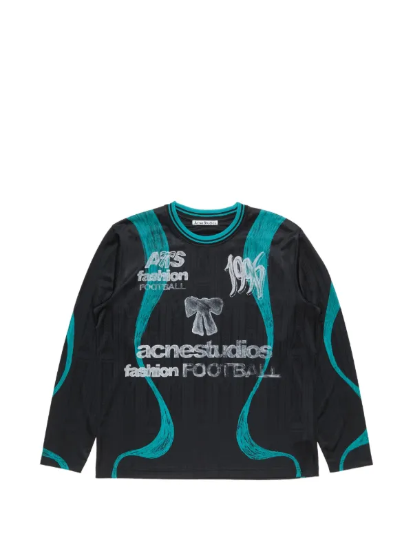Acne Studios Sports Jersey Graphic T-shirt in Black
