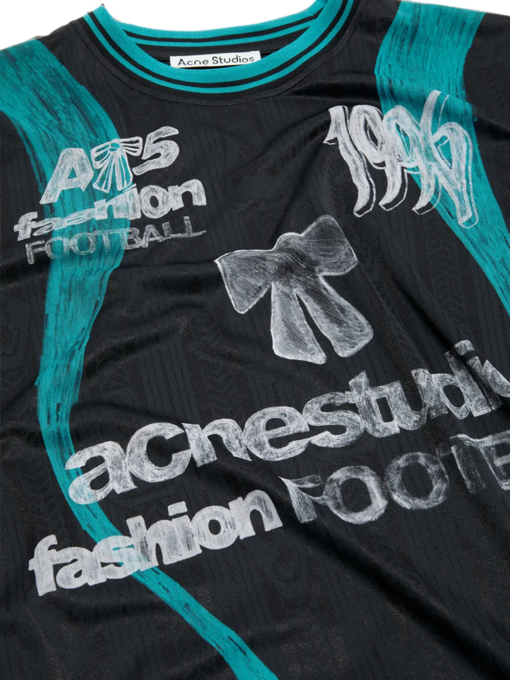 Acne Studios Sports Jersey Graphic T-shirt | Black | FARFETCH ZA