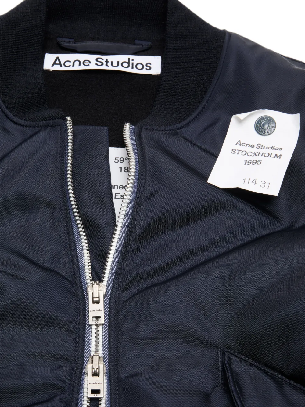 Acne Studios Nylon bomberjack Blauw