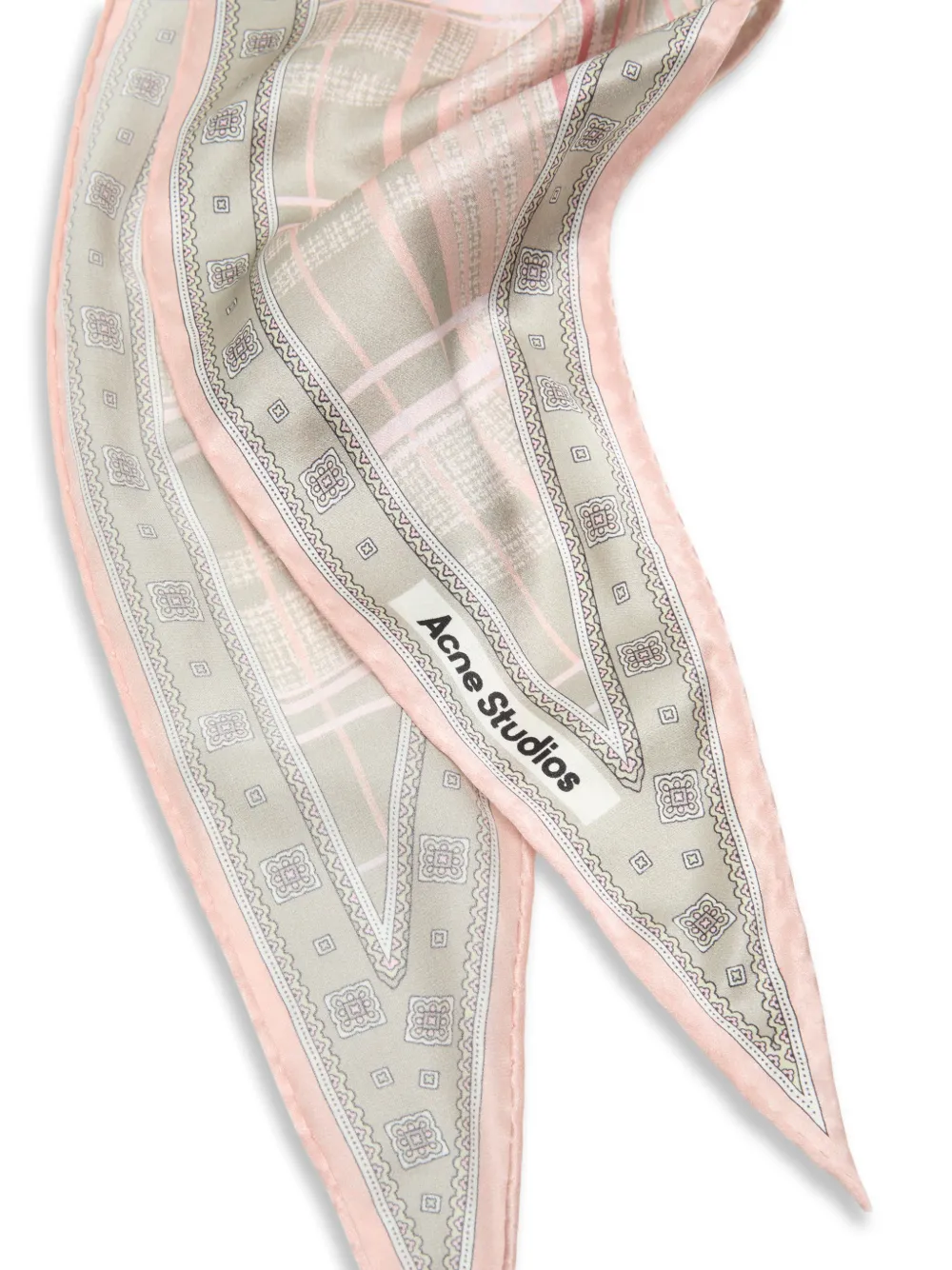 Acne Studios Geruite sjaal verfraaid met studs Grijs