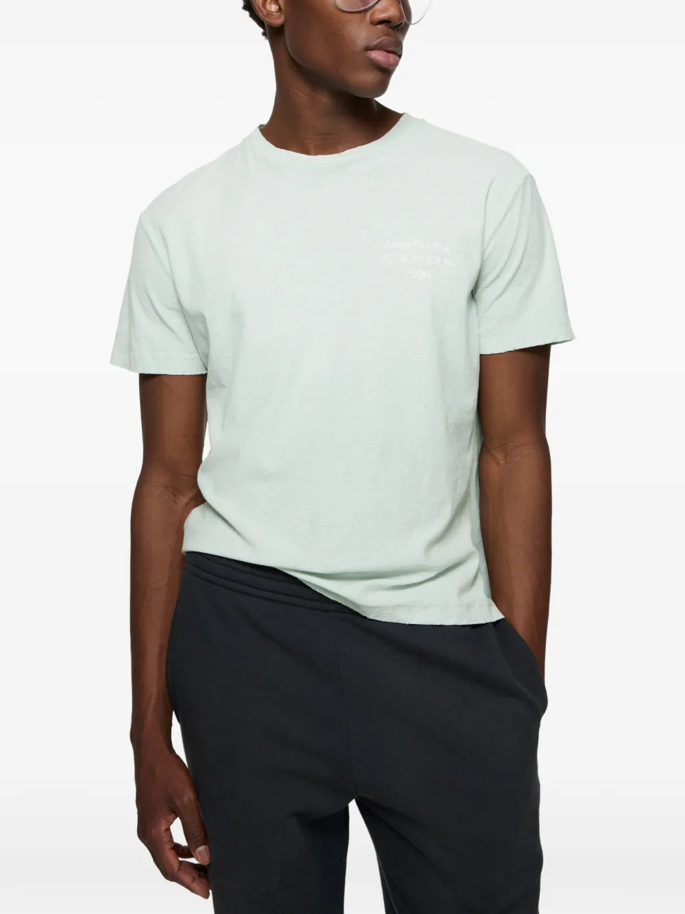 Acne Studios T-shirt met logoprint Groen