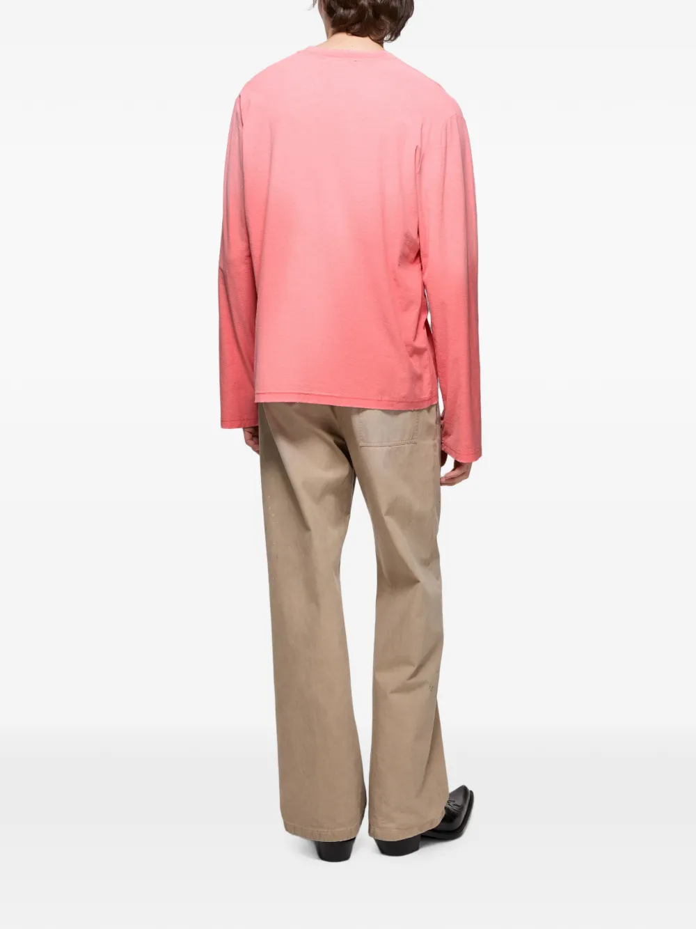 Acne Studios T-shirt met 1996 logo Roze
