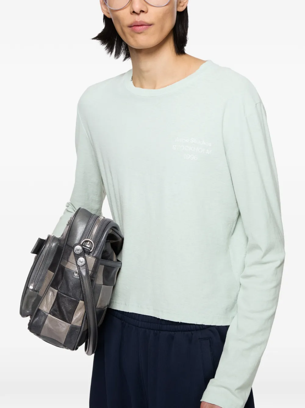 Acne Studios T-shirt met logo Blauw