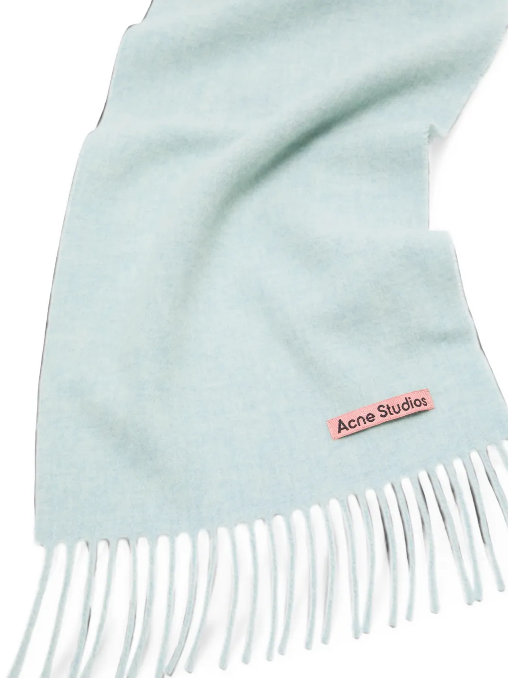 Acne Studios Wollen sjaal met franje Blauw