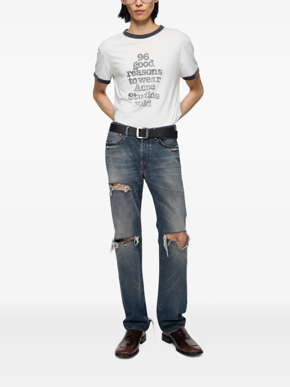 Acne Studios T-shirt met grafische print Wit