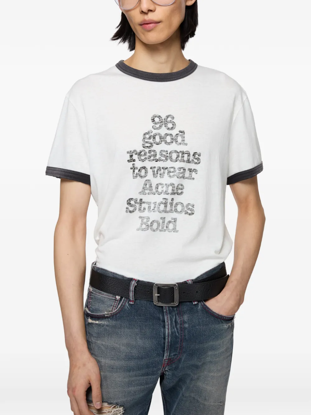 Acne Studios T-shirt met grafische print Wit