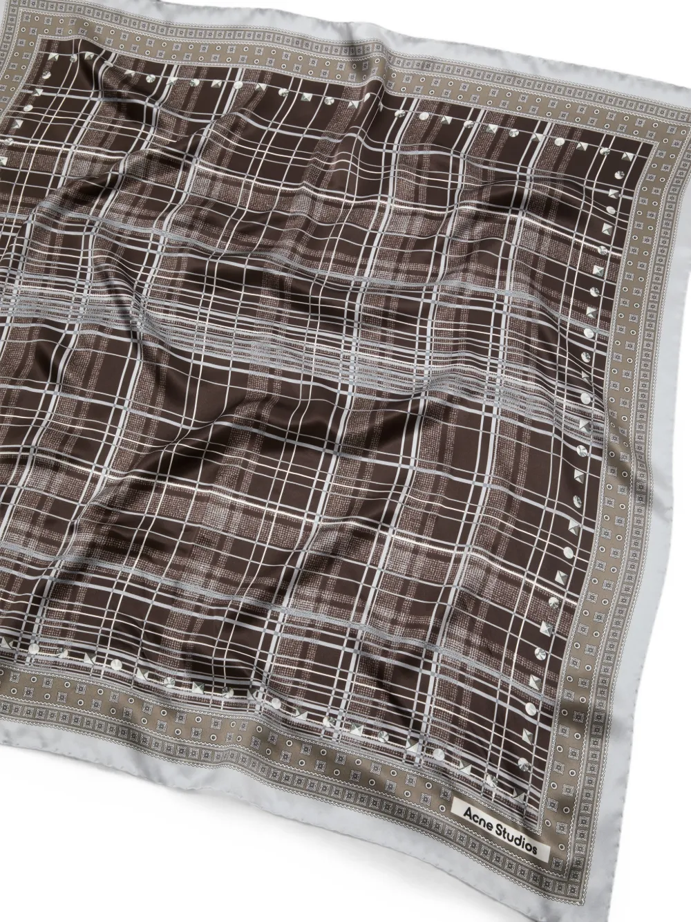 Acne Studios geruite sjaal Bruin
