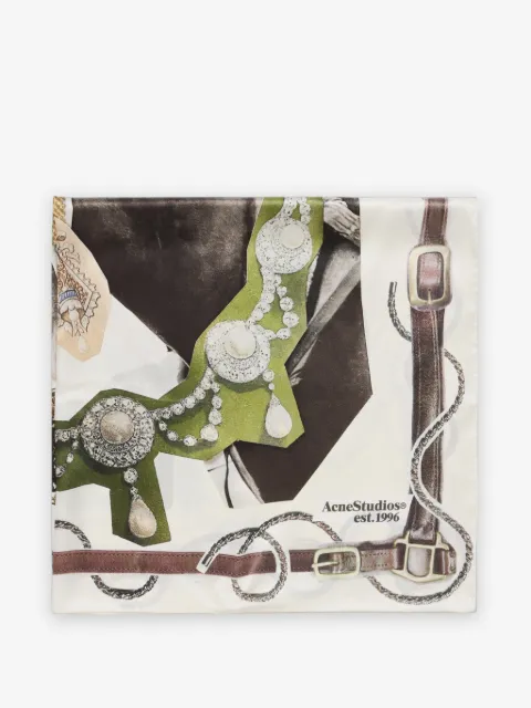 Acne Studios foulard en soie à fleurs