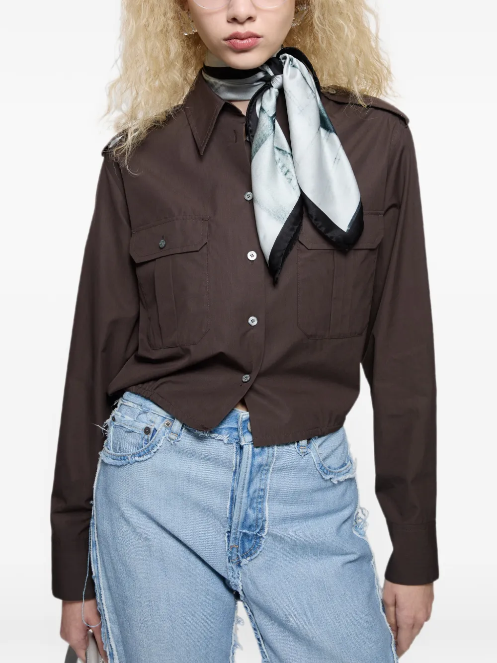 Acne Studios Zijden sjaal Wit