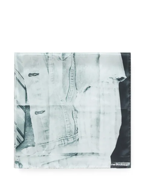 Acne Studios silk collage scarf