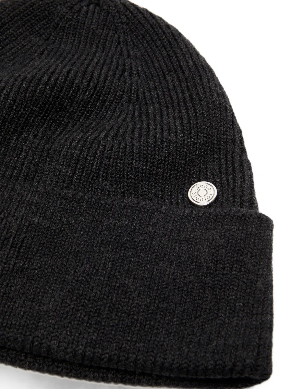 Acne Studios Wollen muts met klinknagel Zwart