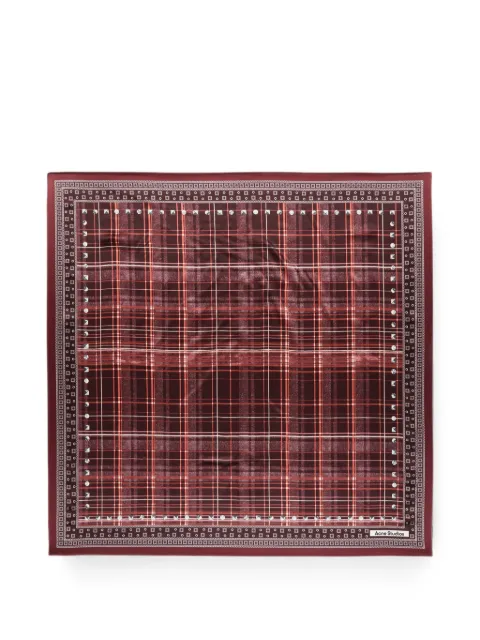 Acne Studios check-pattern studded scarf