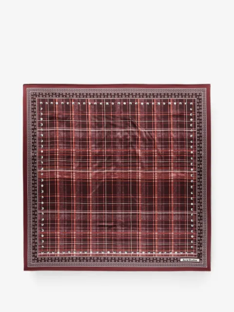 Acne Studios клетчатый шарф с заклепками